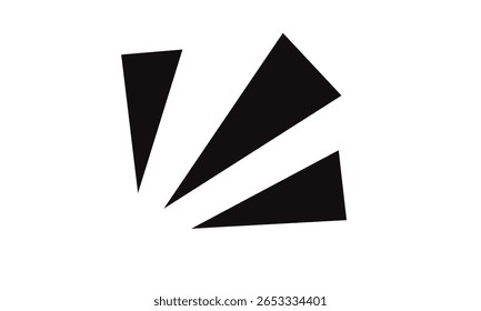 design de símbolo de triângulo preto simples.