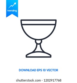 Simple black trophy cup icon