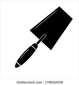 Simple black trowel icon. Suitable for website design, logo, app, and ui
