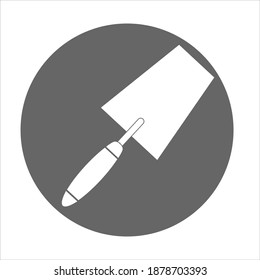 Simple black trowel icon Suitable for website design