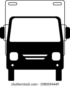 Vector de iconos del camión negro simple
