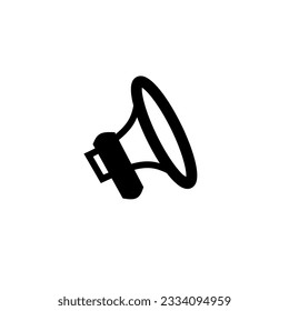 simple black trumpet warning vector design