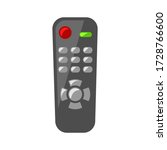 Simple black TV remote control vector illustration design