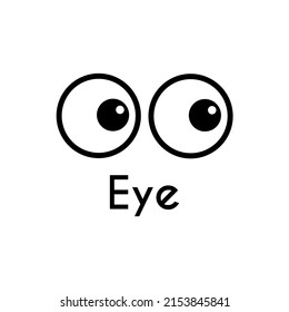 simple black two eye cartoon style