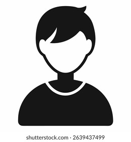 A simple black user icon, representing a profile, avatar, or person. Suitable for interface design, websites, and applications.