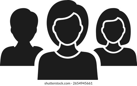 Colección de diseño de avatar de perfil de usuario negro simple que representa a diversos individuos