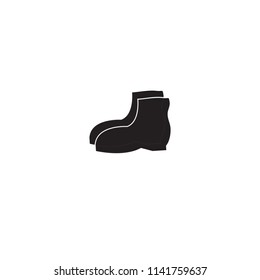Simple black vector boots icon isolated on white