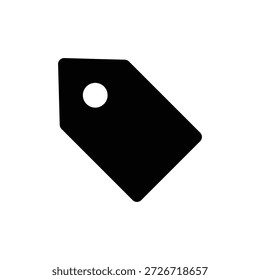 Gráfico de Vector negro simple de una etiqueta o etiqueta de Precio minorista para contenido de ventas y marketing