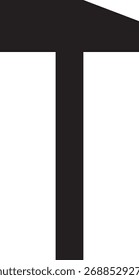 Un simple ícono de Vector negro de un martillo.