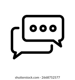 Simple black vector icon with a theme chat bubble, dialog