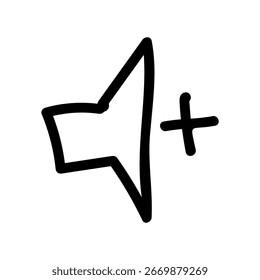 Ícone simples de vetor preto com um volume- mestre do tema