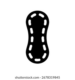 Simple black vector icon with a theme feminine pad