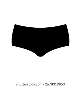 Simples ícone de vetor preto com um tema mulheres lingerie