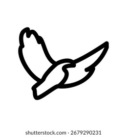 Icono de Vector negro simple con un halcón temático