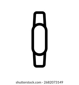 Icono de Vector negro simple con una pulsera de fitness temática