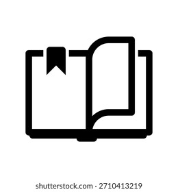 Simple black vector icon with a theme book