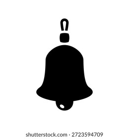 Simples ícone de vetor preto com um tema sino de Natal