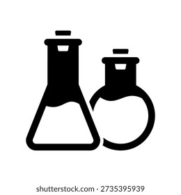 Icono de Vector negro simple con un frasco temático