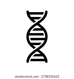 Simple black vector icon with a theme genetic code