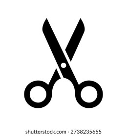 Simple black vector icon with a theme scissors