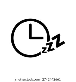 Simple black vector icon with a theme clock