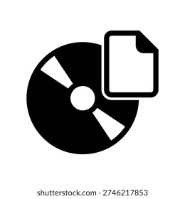 Simple black vector icon with a theme padlock disk  