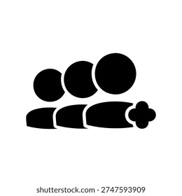 Simple black vector icon with a theme man