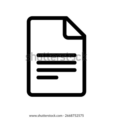Simple black vector icon with a theme paper sheet