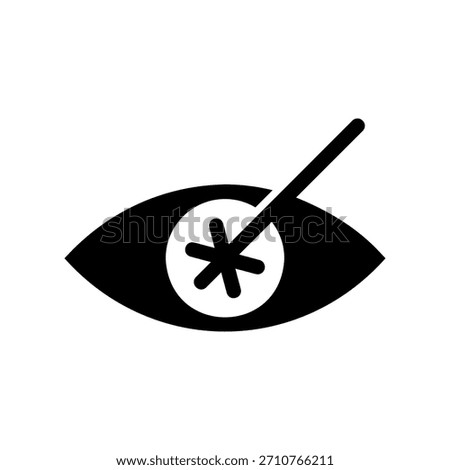 Simple black vector icon with a theme vision correction
