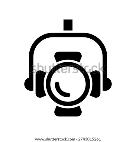 Simple black vector icon with a theme spotlight