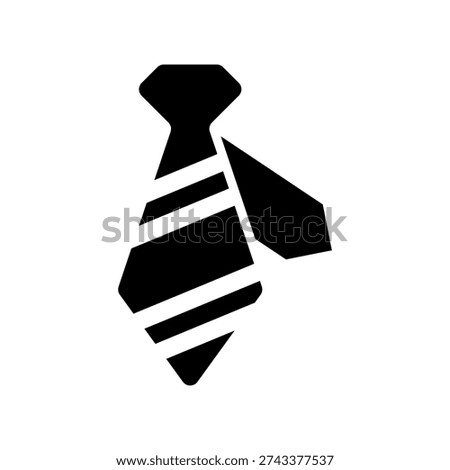Simple black vector icon with a theme necktie
