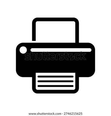 Simple black vector icon with a theme printer