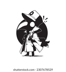 simple black vector logo for a crazy doctor simple