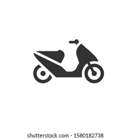 Simple Black Vector of Motorcycle Design Element of Isolated Modern Icon with Various Symbol on White Background Style