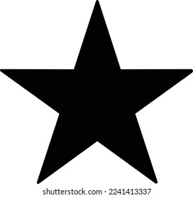 simple black vector star icon illustration