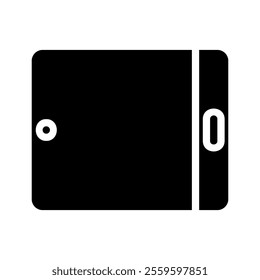 Simple black wallet icon. Concept of finance, money, and payment.