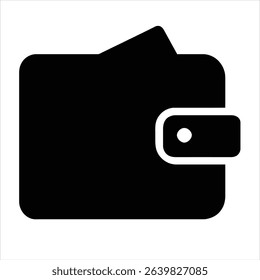 Simple black wallet vector icon design money finance business payment savings cash bank investment