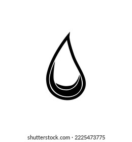 logotipo simple de gota de agua negra adecuado para su empresa, ropa, pegatinas y negocio sobre fondo blanco