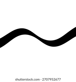 A simple black wavy line illustration, creating a smooth, flowing pattern against a clean white background.
