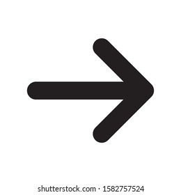 Simple black waypoint, arrow, next isolated on white background, can be used for many purposes EPS Vector