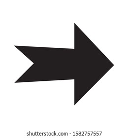 Simple black waypoint, arrow, next isolated on white background, can be used for many purposes EPS Vector