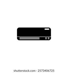 simple black and white air conditioner icon