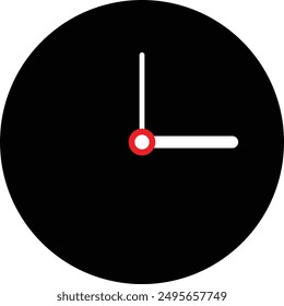 simple black and white alarm clock design