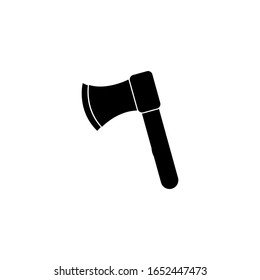 simple black and white axe icon vector