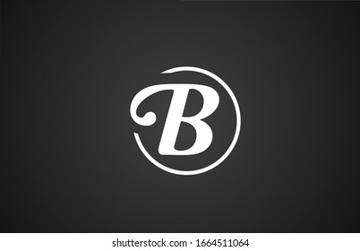 sencillo alfabeto con el logotipo en blanco y negro con el diseño circular para los negocios de la empresa. Adecuado para un logotipo pegadizo