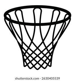 Contorno simples em basquete preto e branco