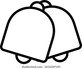 Simple Black and White Bell Icon