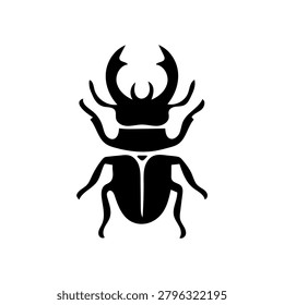 Simple black and white bettle icon