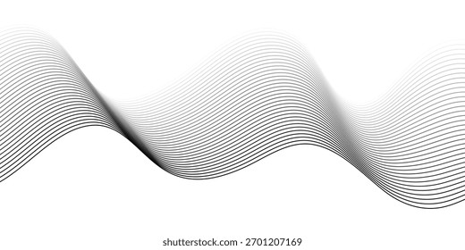 einfache schwarz weiße Mischung wellige Kunst für Banner Poster Hintergrund.