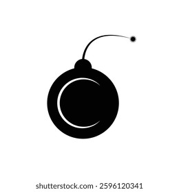 Simple Black and White Bomb Icon